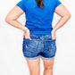 Tribal Jeans Atlantic Teal V-Neck Short Sleeve