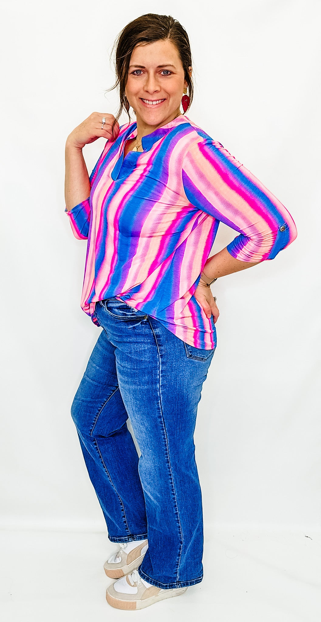 Lizzy Dolman Printed 3/4 Sleeve Top - Variety