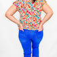 Tribal Jeans Audrey Hem Emb. Straight Crop Jeans