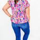 Lizzy Dolman Printed Short Sleeve Top - Variety