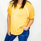 Yellow Gold Washed Out Boat Neck Top