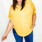 Yellow Gold Washed Out Boat Neck Top