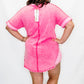 Hot Pink Reverse Seam Cotton Dress