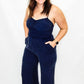 Ash Black Rouched Sleeveless Jumpsuit