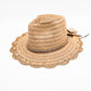 Straw Hat with Scalloped Brim