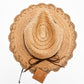 Straw Hat with Scalloped Brim