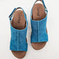 Corkys Turquoise Washed Canvas Carley Wedges