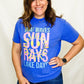 Boat Waves, Sun Rays, Lake Days Blue Graphic Tee
