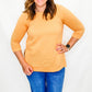 Tribal Fiesta Orange Ribbed Crew Neck