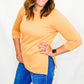 Tribal Fiesta Orange Ribbed Crew Neck