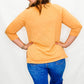 Tribal Fiesta Orange Ribbed Crew Neck