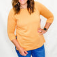 Tribal Fiesta Orange Ribbed Crew Neck
