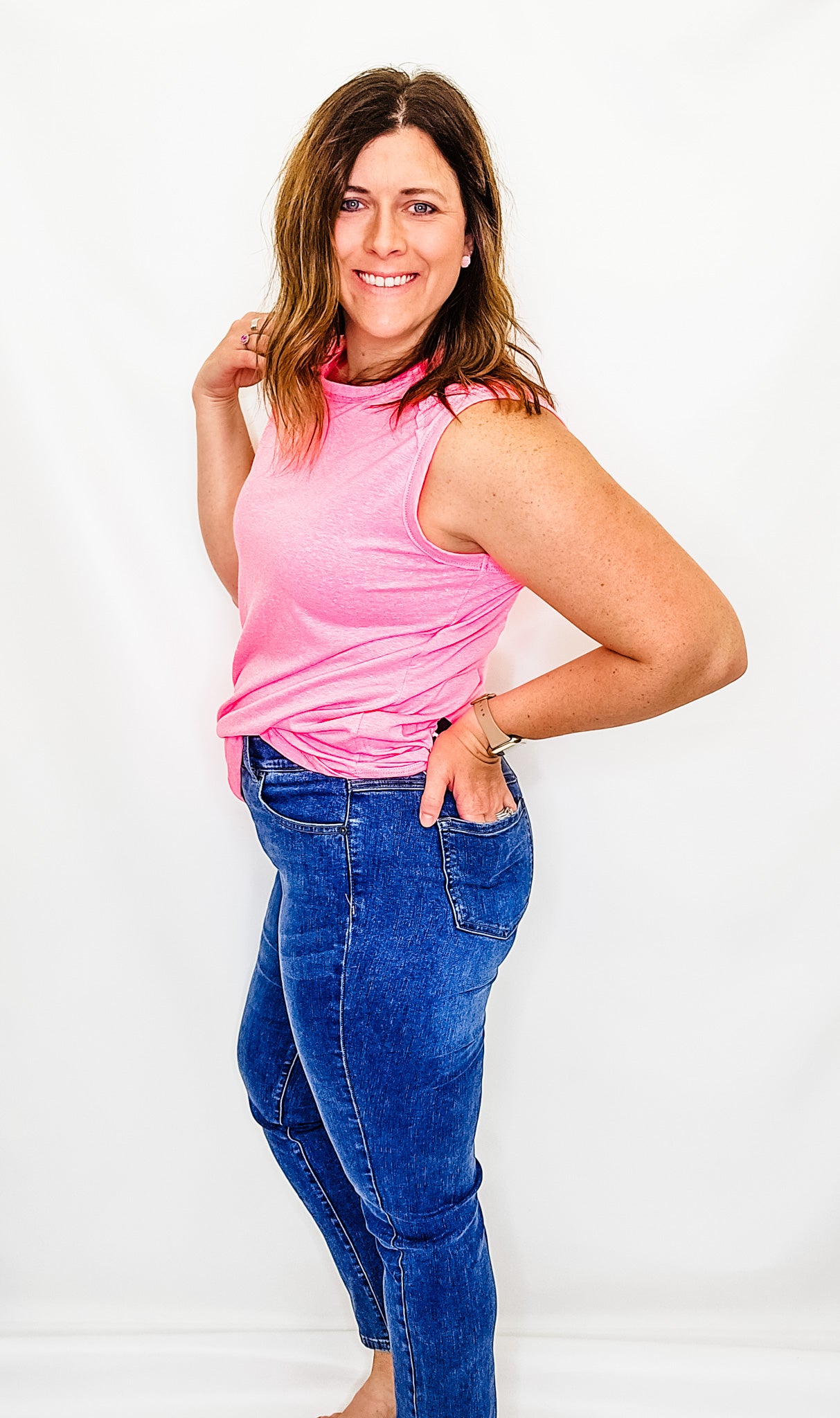 Tribal Jeans Sophia Curvy Straight Jeans - Variety