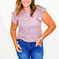 Short Sleeve, Floral Top with Ruffle Sleeves - Variety