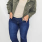 Olive Contrasting Stitch Jacket