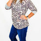 Oatmeal & Purple Leopard Knit Top
