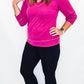 Magenta Knit V-Neck Top
