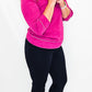 Magenta Knit V-Neck Top