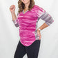 Magenta Mauve Lizzy Printed 3/4 Sleeve Top
