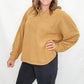 Camel Oversized Long Sleeve Top - Extended Sizes