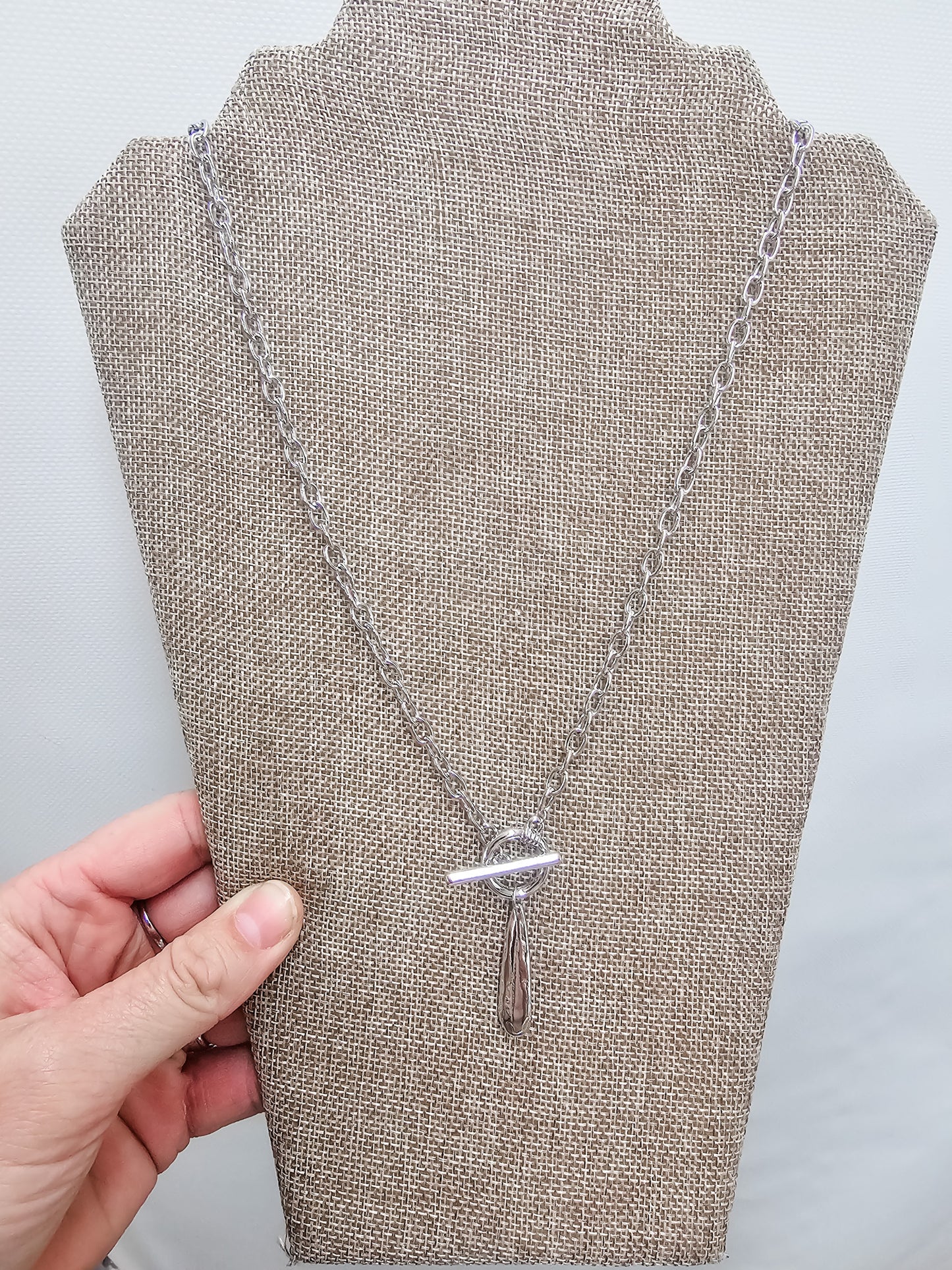 Long Toggle Front Tear Drop Necklaces - Variety