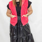 Black, Faux Leather Midi Skirt