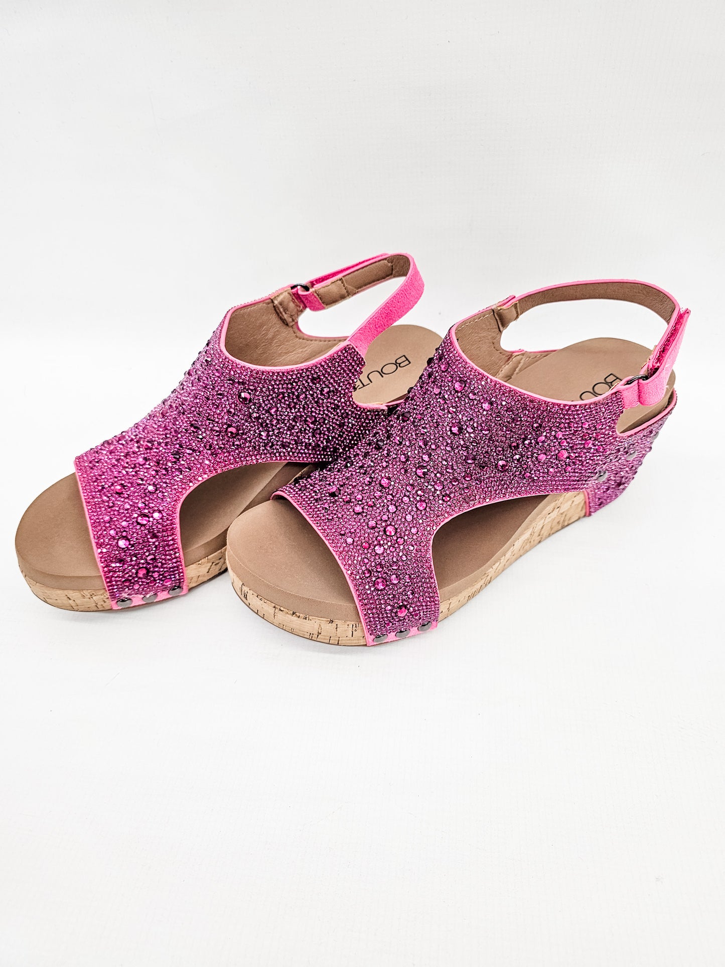 Corkys Fuchsia Rhinestones Ashley Wedge