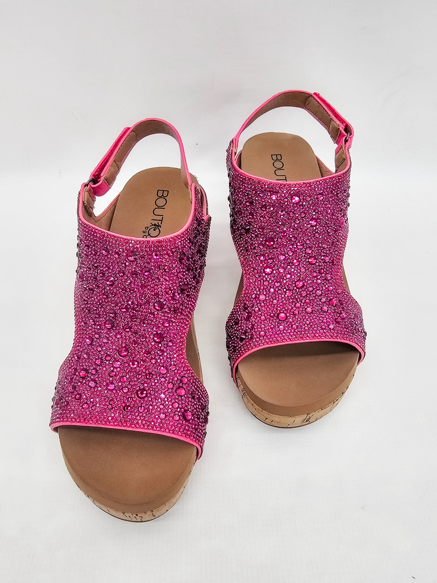 Corkys Fuchsia Rhinestones Ashley Wedge