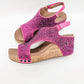 Corkys Fuchsia Rhinestones Ashley Wedge