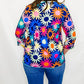 True Luxe Happy Floral 3/4 Sleeve Top