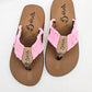 Very G Pink Canvas Flip Flops