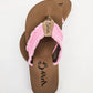 Very G Pink Canvas Flip Flops