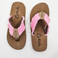 Very G Pink Canvas Flip Flops