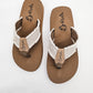 Very G Natural Canvas Flip Flops