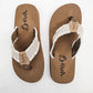 Very G Natural Canvas Flip Flops
