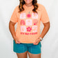 It's Tan O'Clock Neon Orange Graphic tee
