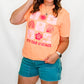 It's Tan O'Clock Neon Orange Graphic tee