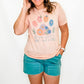 All You Need is Love and a Dog Peach Graphic Tee