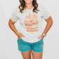 Forever Chasing Sunsets Heather Oatmeal Graphic Tee