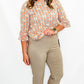 Multiples Stone Pull-On Capri Pant with Lace Edging