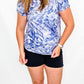 Floral Knit Short Sleeve Top
