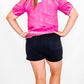 Plum Pink Distressed Lace Top