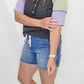 Pink Multi Sleeve Charcoal Top