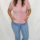 Multiples Lt Indigo Pintuck Flare Crop Jeans