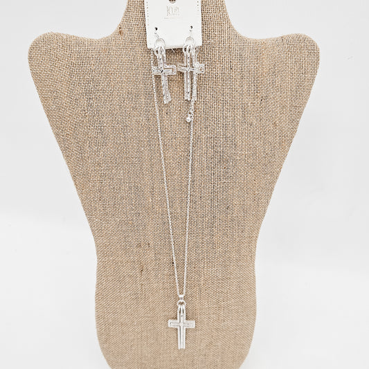 Cross Pendant Necklace & Earring Sets - Variety