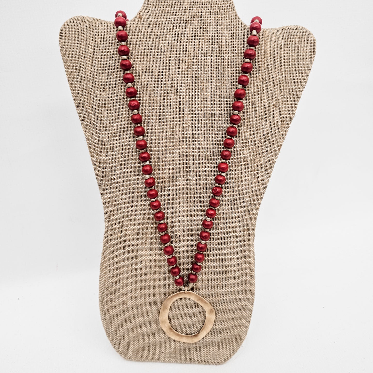 Long, Beaded Necklaces with Gold Charm - Variety