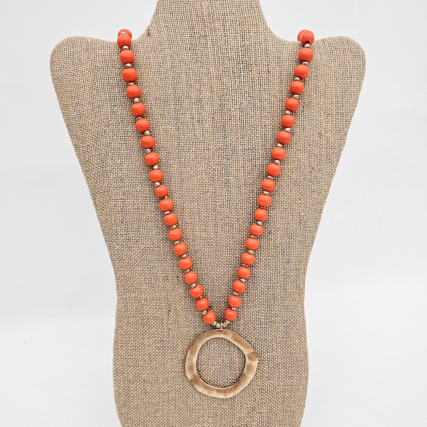 Long, Beaded Necklaces with Gold Charm - Variety