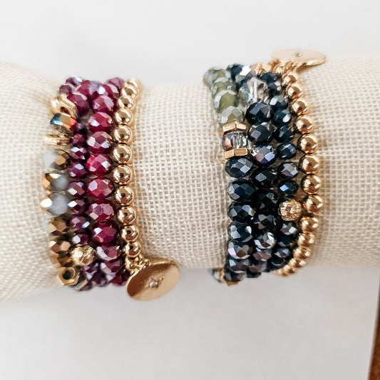 Beaded Stretch Bracelets - Variety
