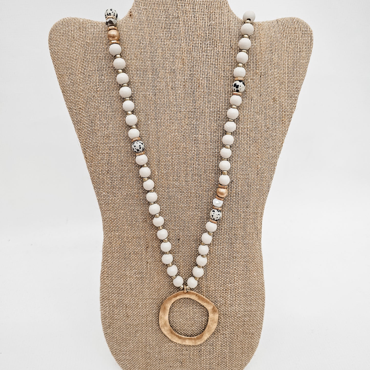 Long, Beaded Necklaces with Gold Charm - Variety