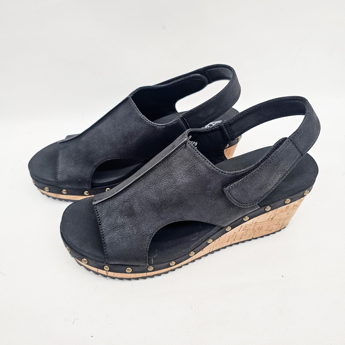 Corkys For Keeps Black Wedge Heels